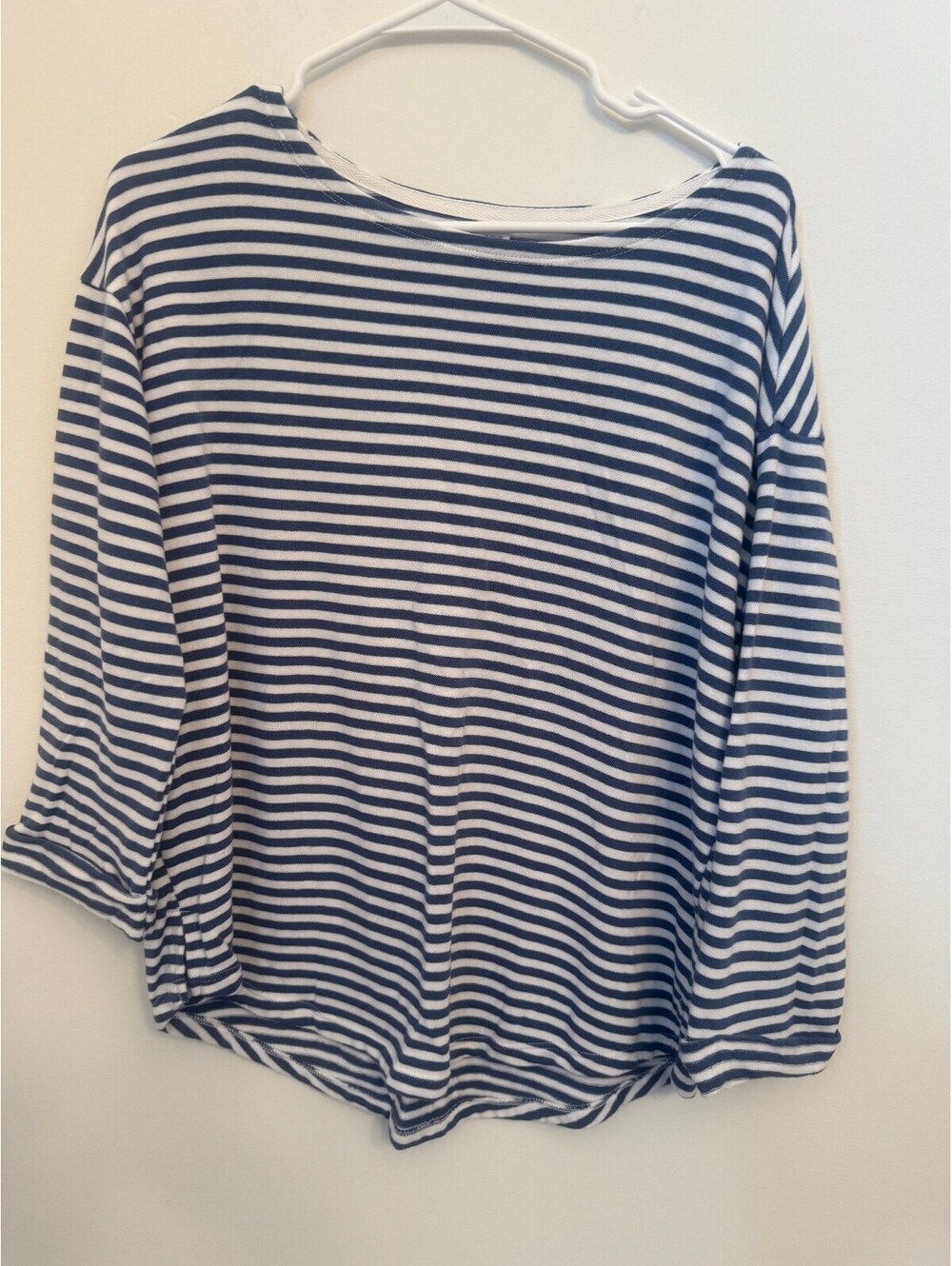 Old Navy navy and white striped long sleeve top